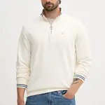 Bavlněná mikina Barbour ROSFORD pánská, béžová barva, hladká, MOL0701