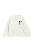 Dětský svetr Mini Rodini Panda bílá barva, 2562012011