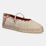 Semišové espadrilky Missoni Lola béžová barva, MWB012_005