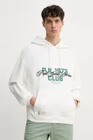 Bavlněná mikina Pepe Jeans TALBOT HOODIE pánská, bílá barva, s kapucí, s aplikací, PM582848