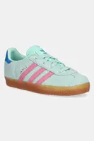 Dětské semišové sneakers boty adidas Originals GAZELLE tyrkysová barva, JP7135