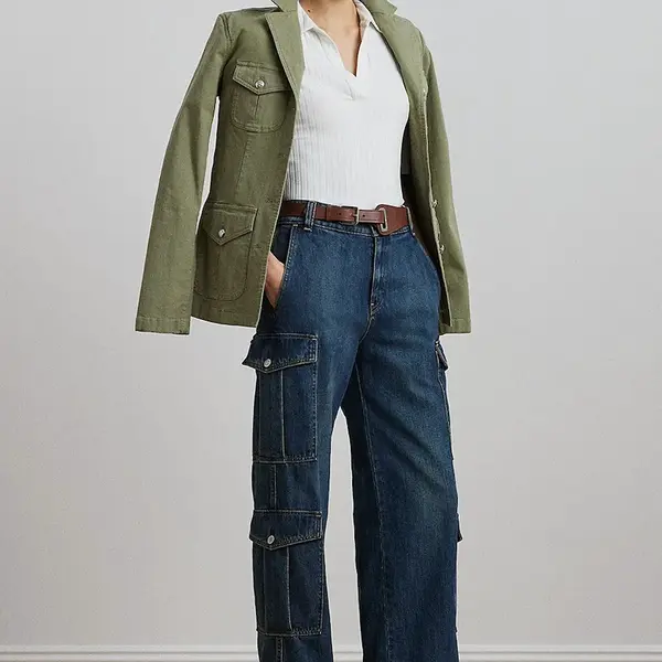 Džíny Lauren Ralph Lauren dámské, modrá barva, 200963880