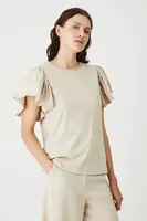 Bavlněné tričko Medicine dámské, béžová barva, odkrytá záda