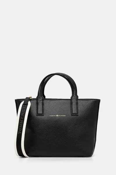 Kabelka Tommy Hilfiger černá barva, AW0AW17448