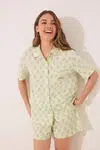 Bavlněné pyžamo women'secret dámské, zelená barva, bavlněné, 3599199