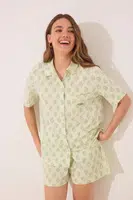 Bavlněné pyžamo women'secret dámské, zelená barva, bavlněné, 3599199