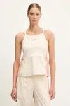 Top adidas Originals Top béžová barva, KC0765