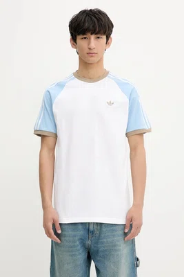 Bavlněné tričko adidas Originals Cali Tee pánské, bílá barva, s aplikací, KC4960