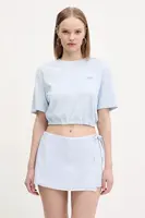 Bavlněné tričko Tommy Jeans modrá barva, DW0DW20324