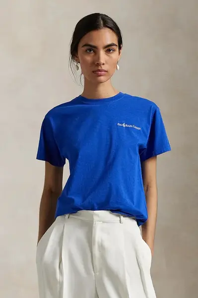 Bavlněné tričko Polo Ralph Lauren modrá barva, 211959114