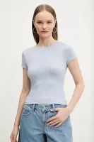 Tričko Hollister Co. modrá barva, KI339-5044