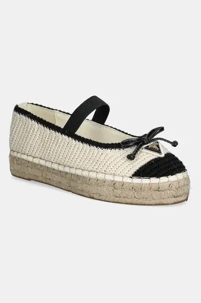 Espadrilky Guess JONEAL černá barva, na platformě, FLJJON FAB02