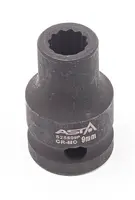Hlavice nástrčná úderová 1/2" 27 mm, 12hranná - ASTA Velikost: 9 mm