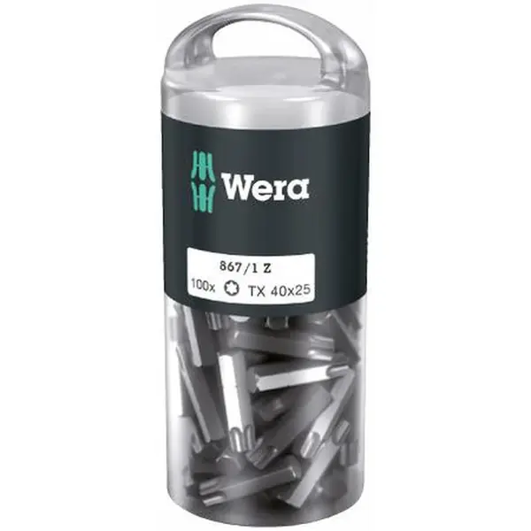 Wera 072452 Houževnaté bity 1/4" TX 40 867/1 Z TORX DIY (Balení 100 ks)