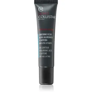 Collistar Uomo Attivi Puri Eye Contour Hyaluronic Acid + Caffeine Eye Contour rozjasňujúci očný krém s Anti-age efektom 15 ml