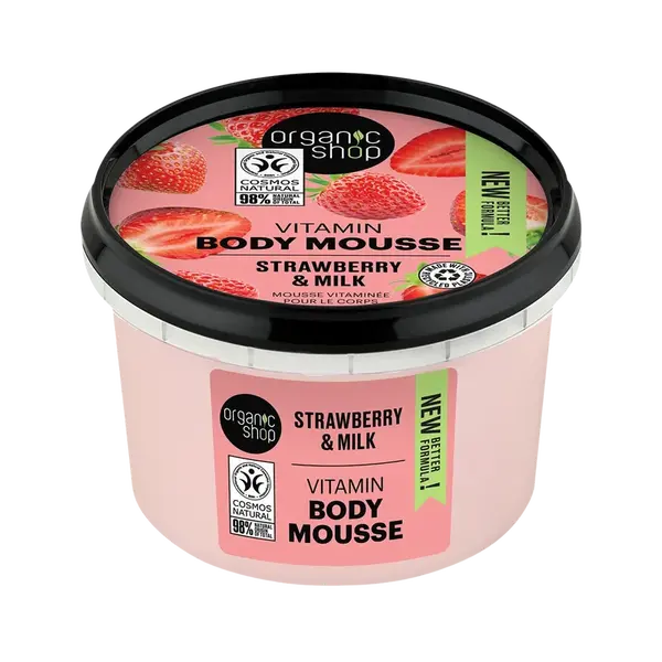 ORGANIC SHOP Vitamínová telová pena Jahoda a mlieko 250 ml