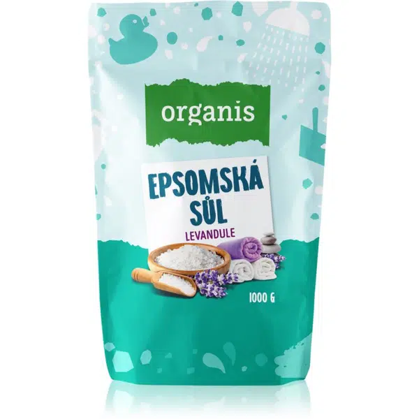 Organis Epsomská soľ Levanduľa soľ do kúpeľa 1000 g