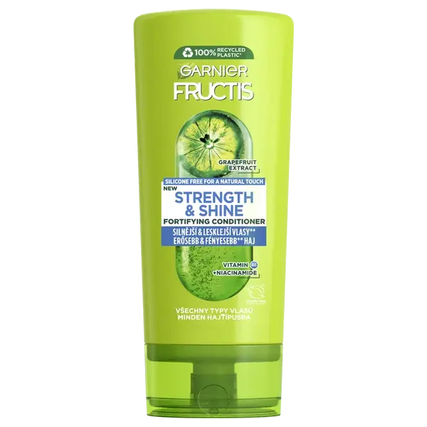 GARNIER Fructis Strength & Shine Posilňujúci balzam pre všetky typy vlasov bez lesku a sily, 200 ml