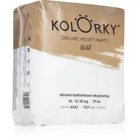 Kolorky Deluxe Velvet Pants Wild jednorazové plienkové nohavičky veľkosť XL 12-16 Kg 17 ks