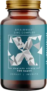 BRAINMAX Zinc Complex, Zinok, Selén, Meď a Kurkuma, 100 kapsúl