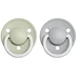 BIBS De Lux Natural Rubber Night Size 1: 0+ months cumlík Sage / Cloud 2 ks