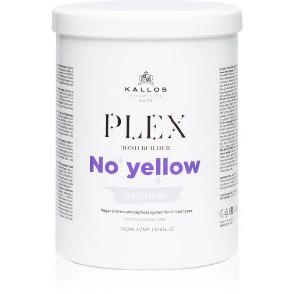 Kallos Plex No Yellow maska na vlasy neutralizujúci žlté tóny 1000 ml