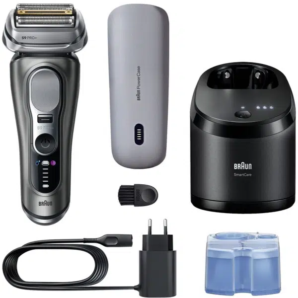 Braun Series 9 PRO+ 9675cc elektrický holiaci strojček s čistiacou a nabíjacou stanicou Black 1 ks