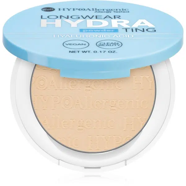 Bell Hypoallergenic Hydrating kompaktný púder s kyselinou hyalurónovou odtieň 01 Nude 5 g