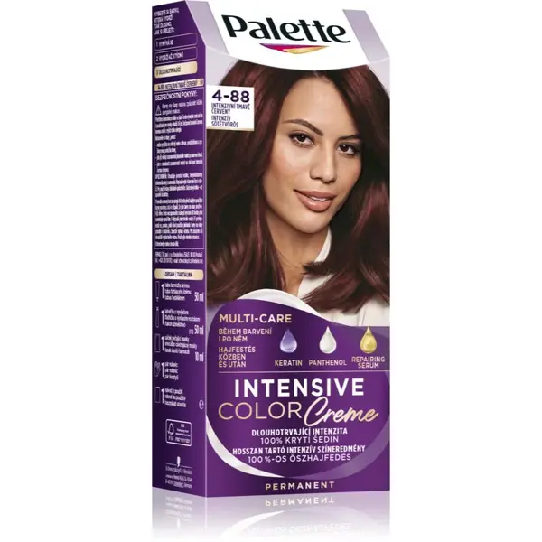 Schwarzkopf Palette Intensive Color Creme permanentná farba na vlasy odtieň 4-88 (RF3) Intensive Dark Red 1 ks