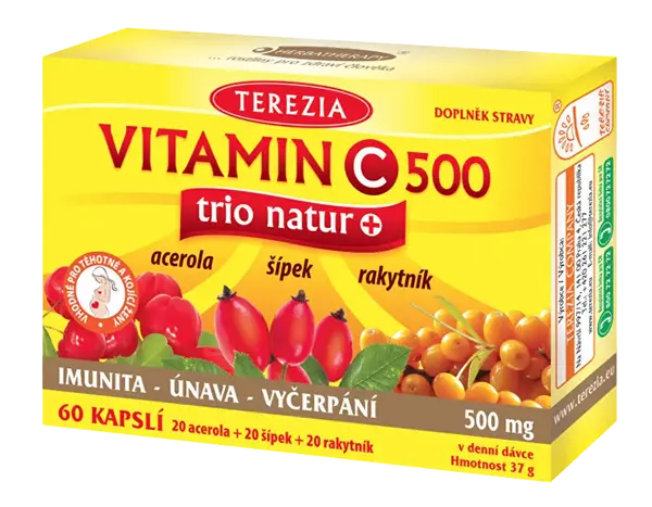 TEREZIA Company Vitamin C trio natur+ 60 kapsúl