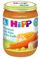 HIPP Príkrm BIO Mrkva s kukuricou a teľacím mäsom 190 g