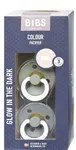 BIBS Colour Cumlíky z prírodného kaučuku - , veľkosť 3, Sage nočný/Cloud nočný 2 ks