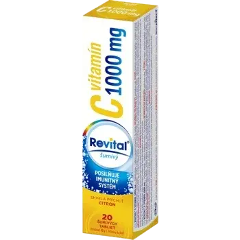 REVITAL Vitamín C 1000 mg s príchuťou citrón 20 šumivých tabliet