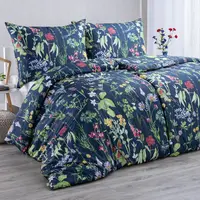 Posteľné obliečky z mikrovlákna PRIMAVERA tmavomodré 2x jednolôžko