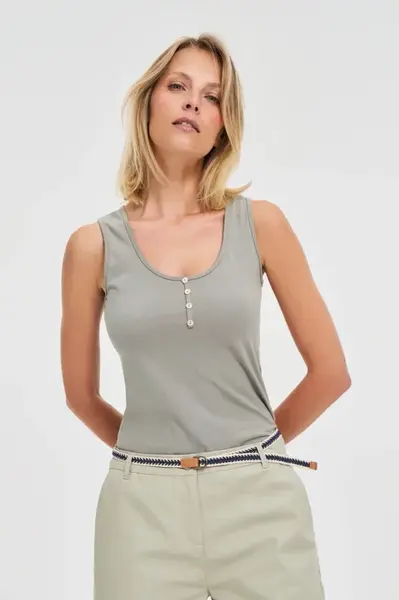 Marisse Plain Olive Top