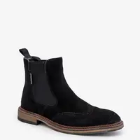 Suede Men's Ankle Boots Chelsea Big Star Black