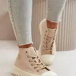 Women's high-ankle sneakers Big Star Beige