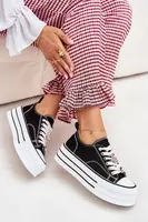 Boto Dámske Tenisky Na Platforme So Zlatými Pripínkami Čierne Fiorina