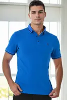 T9586 DEWBERRY MEN'S POLO NECK T-SHIRT-SAKS