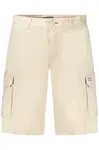 Pánske béžové kapsáčové bermudy