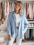 Marynarka damska one size oversize RESIDAL błękitna Dstreet