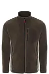24601 Dewberry 5 Pocket Outdoor Full Zipper Fleece Jacket-DARK KHAKI-2