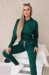 Set with wide cuffs in green color