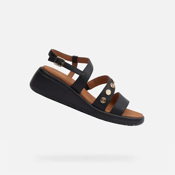 Black women's sandals Geox Meliconia - Women's