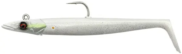 Savage Gear gumová nástraha Sandeel V2 18cm 86g Sinking White Pearl Silver 2+1