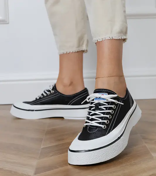 Gemre Čierne dámske tenisky na platforme Greta