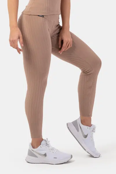 NEBBIA Rebrované High-waist legíny z organickej bavlny 405