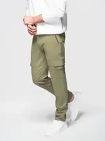 Ombre Men's STRAIGHT LEG cargo pants with zippered pockets - olive