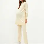 LC Waikiki Elastic Waist Straight Wide Leg Maternity Knitwear Trousers