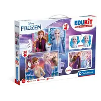 EDUkit - FROZEN 4v1 (pexeso, 48 + 30 puzzle, 6 kostek)